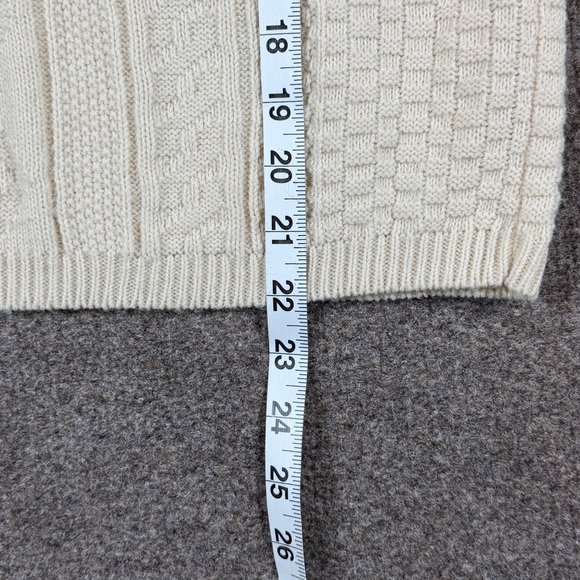 Vintage Mock Neck Preppy Cable-knit Diamond Fisherman Pullover Sweater Women’s S - Picture 8 of 10